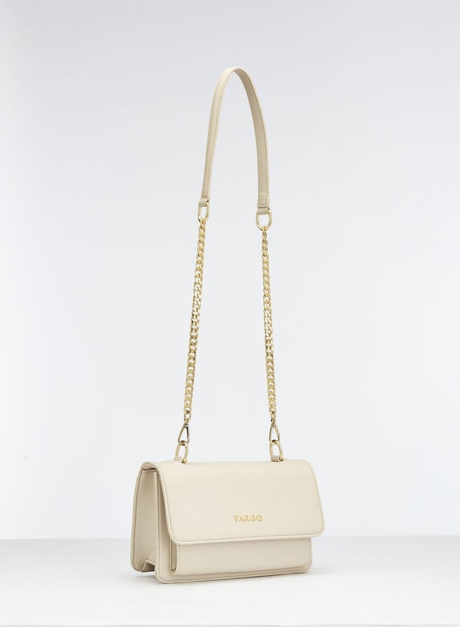 فارجو حقيبة كروس بودي فارغو ثرايف للنساء | جلد نباتي، جيوب بتقنية RFID، إغلاق مغناطيسي، سحاب YKK | حقيبة كتف أنيقة للمكتب والاستخدام اليومي | خفيفة الوزن ومصنوعة في الهند (لون عاجي) - Image 5